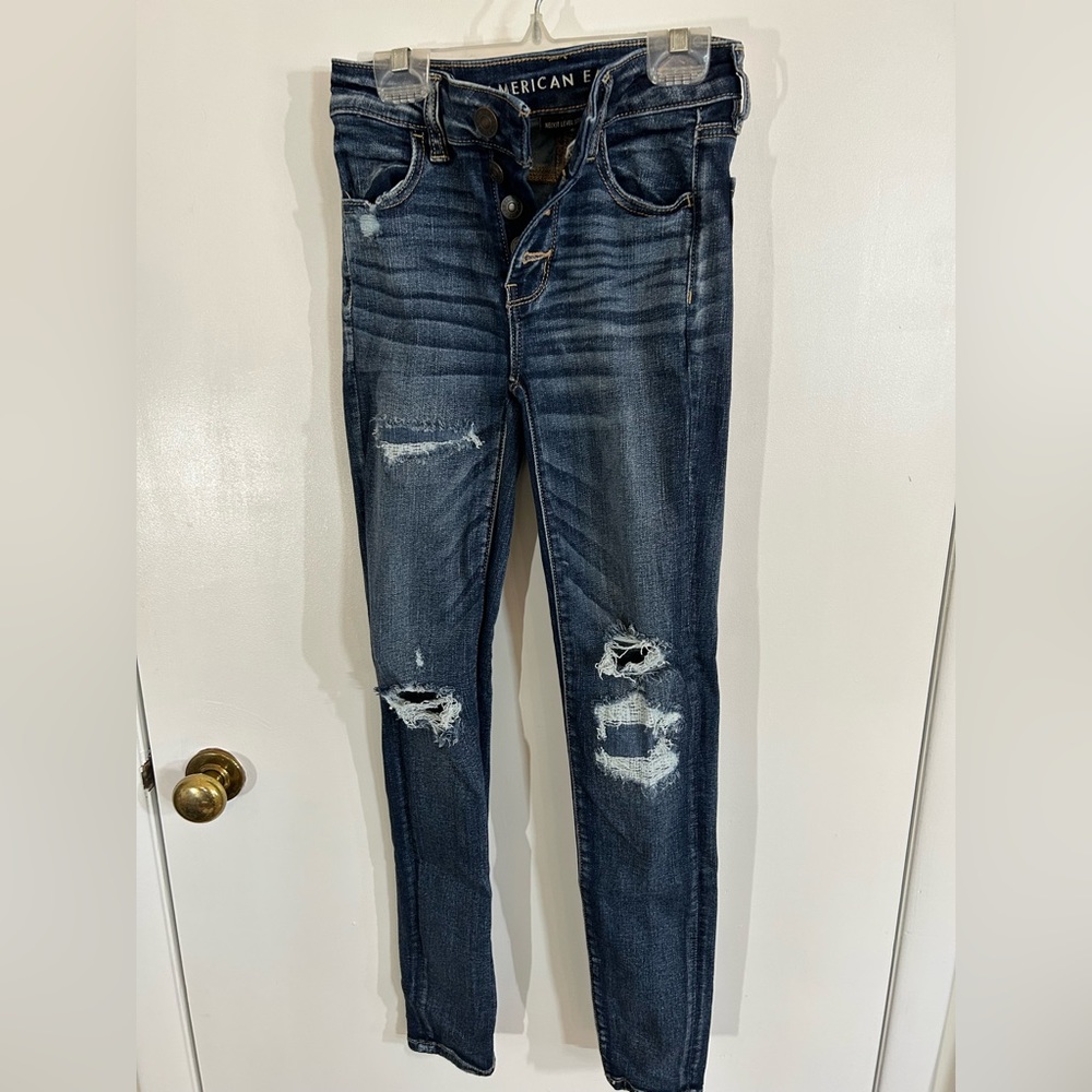 American Eagle Next Level Stretch skinny button up